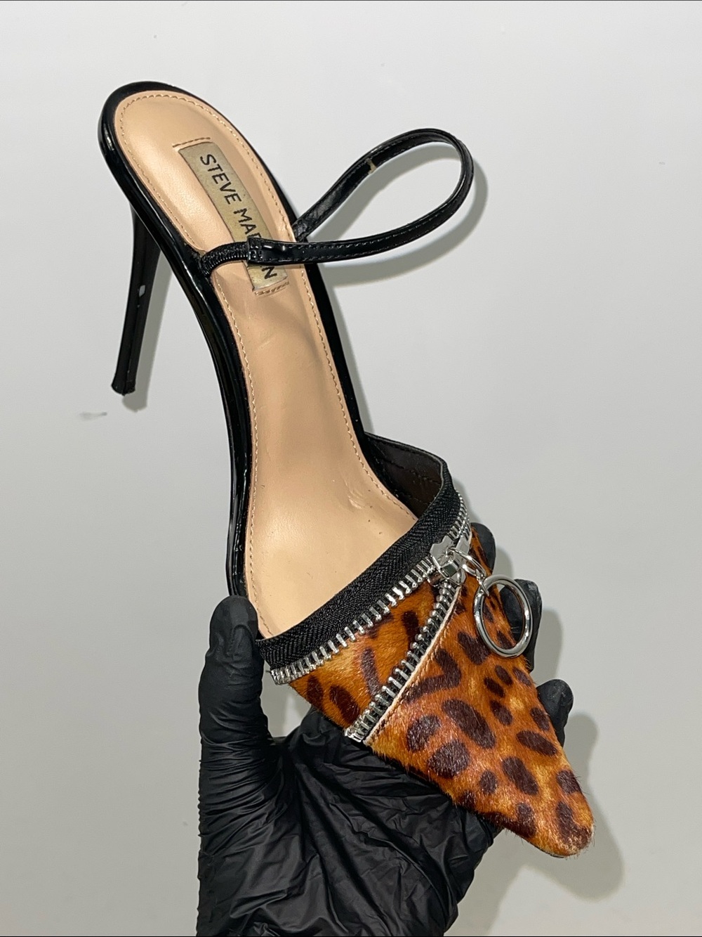 Steve Madden Leopard Print Pointed Toe Slingback Heels